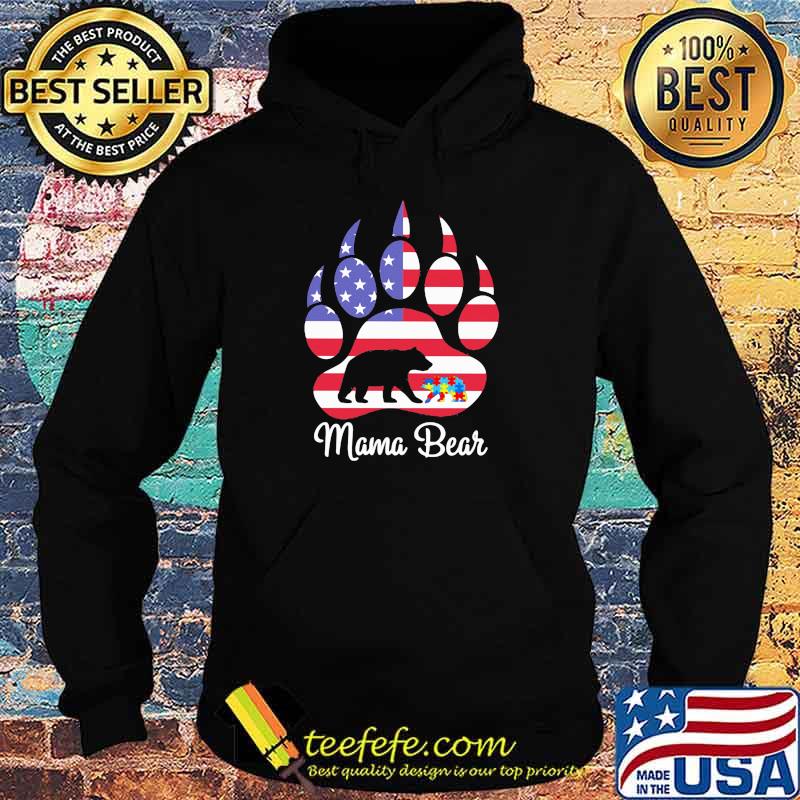 Mama Bear American Flag Autism Shirt Hoodie Mama Bear American Flag Autism Shirt Hoodie
