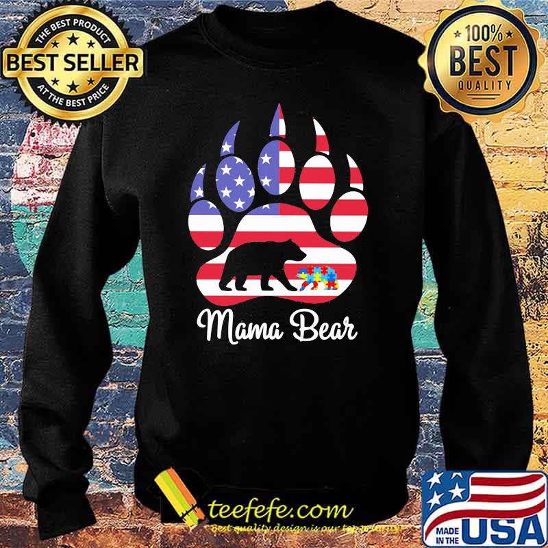 Mama Bear American Flag Autism Shirt Sweater Mama Bear American Flag Autism Shirt Sweater