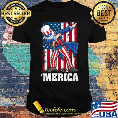 MERICA DABBING UNCLE SAM 4th of july independence T-Shirt