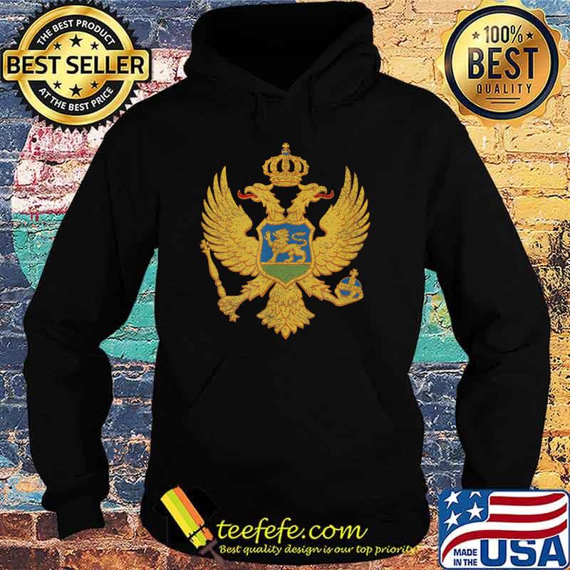 MONTENEGRO COAT OF ARMS FLAG PRIDE PODGORICA T-Shirt Hoodie MONTENEGRO COAT OF ARMS FLAG PRIDE PODGORICA T-Shirt Hoodie