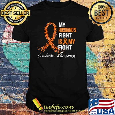 My Husband's Fight Is My Fight Leukemia Awareness T-Shirt