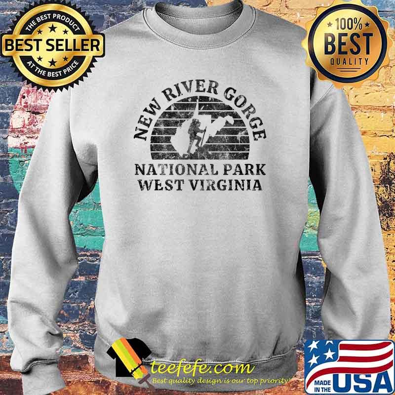 New River Gorge National Park West Virginia Hiking WV Map T-Shirt Sweater New River Gorge National Park West Virginia Hiking WV Map T-Shirt Sweater