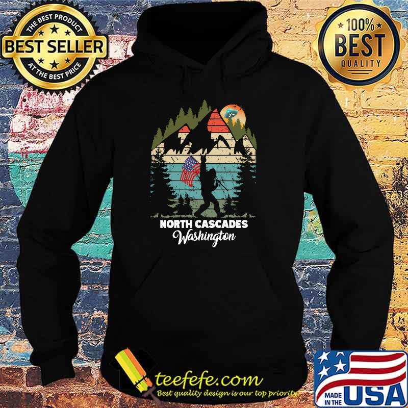 North Cascades Washington Bigfoot Hiking Sunset Vintage Shirt Hoodie North Cascades Washington Bigfoot Hiking Sunset Vintage Shirt Hoodie