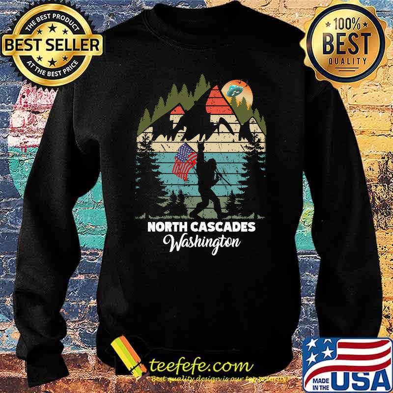 North Cascades Washington Bigfoot Hiking Sunset Vintage Shirt Sweater North Cascades Washington Bigfoot Hiking Sunset Vintage Shirt Sweater