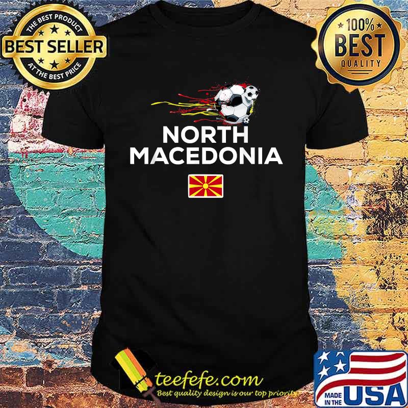North Macedonia Flag Football Soccer T-Shirt