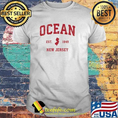Ocean New Jersey 1849 NJ Vintage Sports Shirt