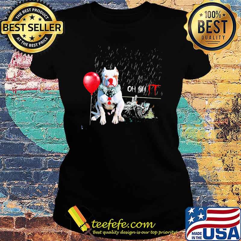 Official it dog balloon skull Ladies tee Official it dog balloon skull Ladies tee