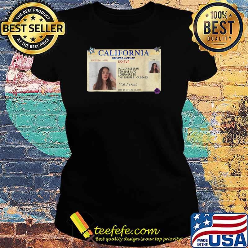 Olivia and rodrigo California Driver's License T-Shirt Ladies tee Olivia and rodrigo California Driver's License T-Shirt Ladies tee