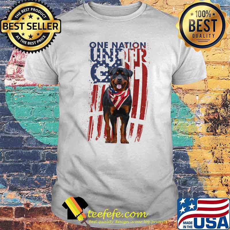 One Nation Under God Rottweiler American Flag Shirt One Nation Under God Rottweiler American Flag Shirt