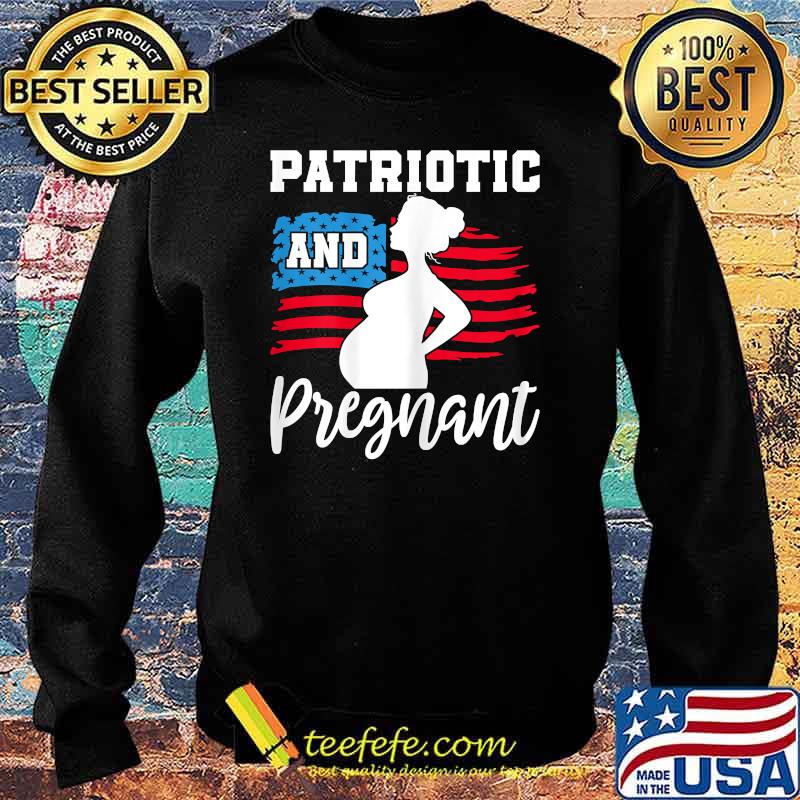 Patriotic And Pregnant Baby Reveal 4th Of July Pregnancy T-Shirt Sweater Patriotic And Pregnant Baby Reveal 4th Of July Pregnancy T-Shirt Sweater