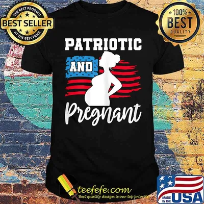 Patriotic And Pregnant Baby Reveal 4th Of July Pregnancy T-Shirt