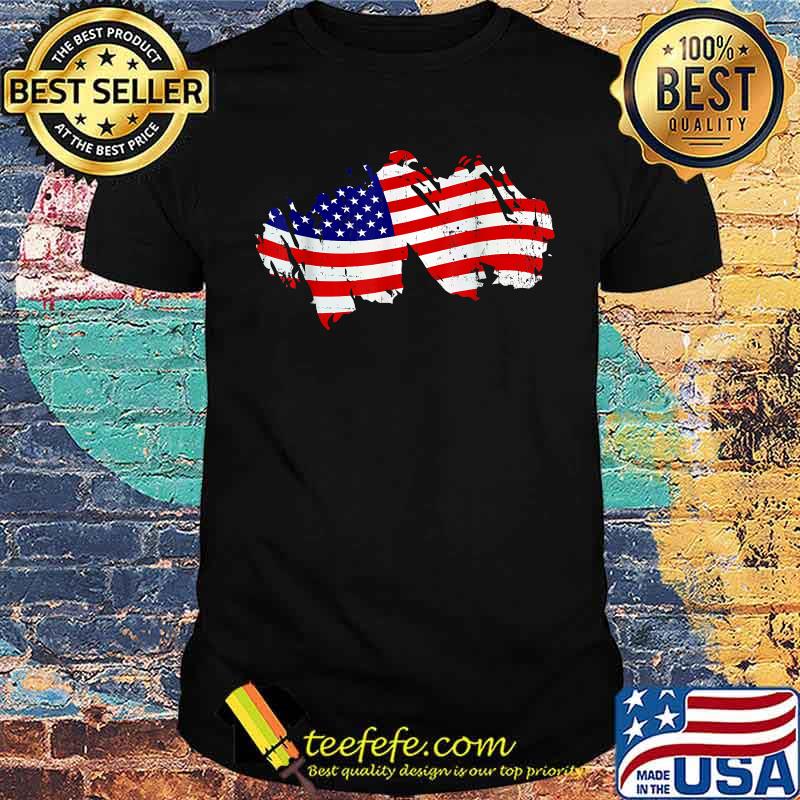 Patriotic US Flag July 4th T-Shirt