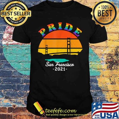 Pride San Francisco 2021 LGBT Gay Month Rainbow Vintage T-Shirt