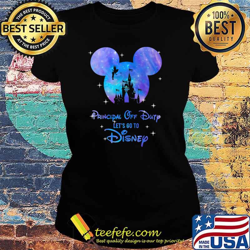 Principal Off Duty Let's Go To Disney Mickey Castle Hologram Shirt Ladies tee Principal Off Duty Let's Go To Disney Mickey Castle Hologram Shirt Ladies tee