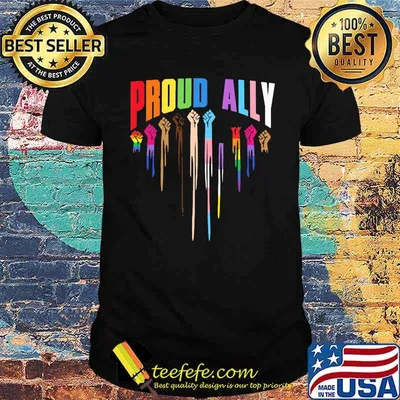 Proud ally lgbt black matter live shirt