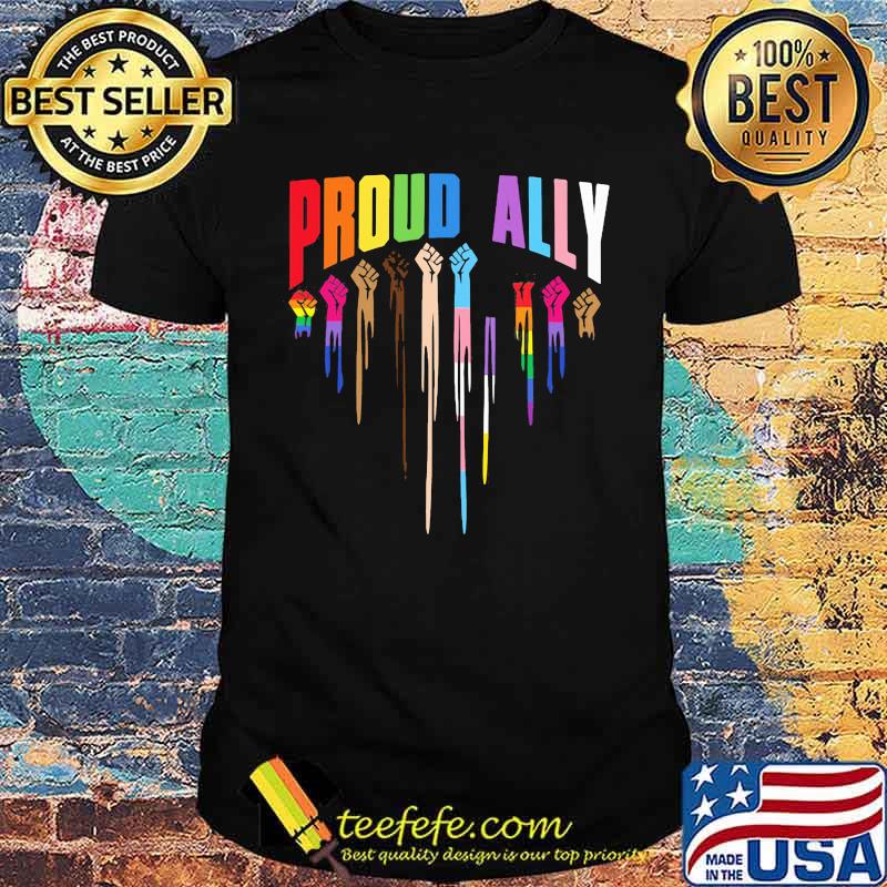 Proud ally lgbt black matter live shirt