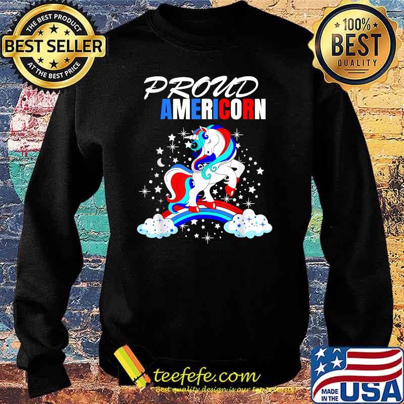 Proud Americorn 4th of July America Unicorn T-Shirt Sweater Proud Americorn 4th of July America Unicorn T-Shirt Sweater