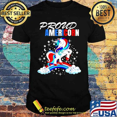 Proud Americorn 4th of July America Unicorn T-Shirt