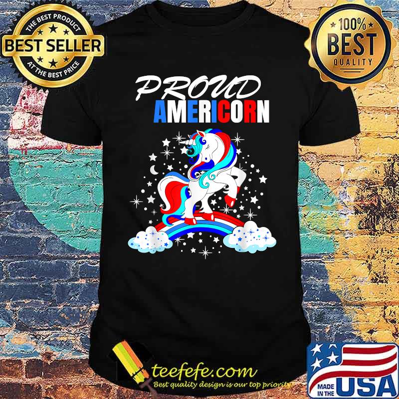 Proud Americorn 4th of July America Unicorn T-Shirt