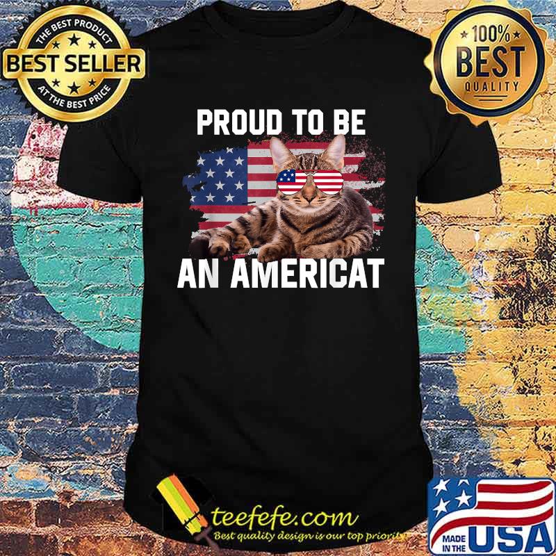 Proud To Be An Americat Vintage American Flag 4th of July T-Shirt