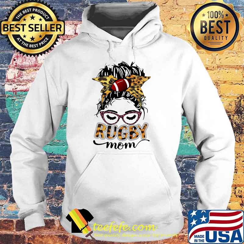 Rugby Mom Lepoard Shirt Hoodie Rugby Mom Lepoard Shirt Hoodie