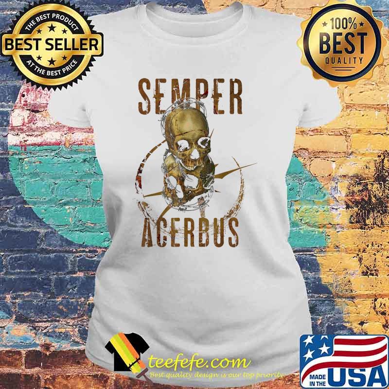 Semper Acerbus Twin Skulls T-Shirt Laides tee Semper Acerbus Twin Skulls T-Shirt Laides tee