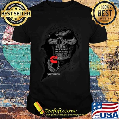 Skull hold cummins logo shirt