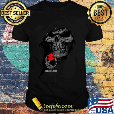Skull hold suzuki logo shirt