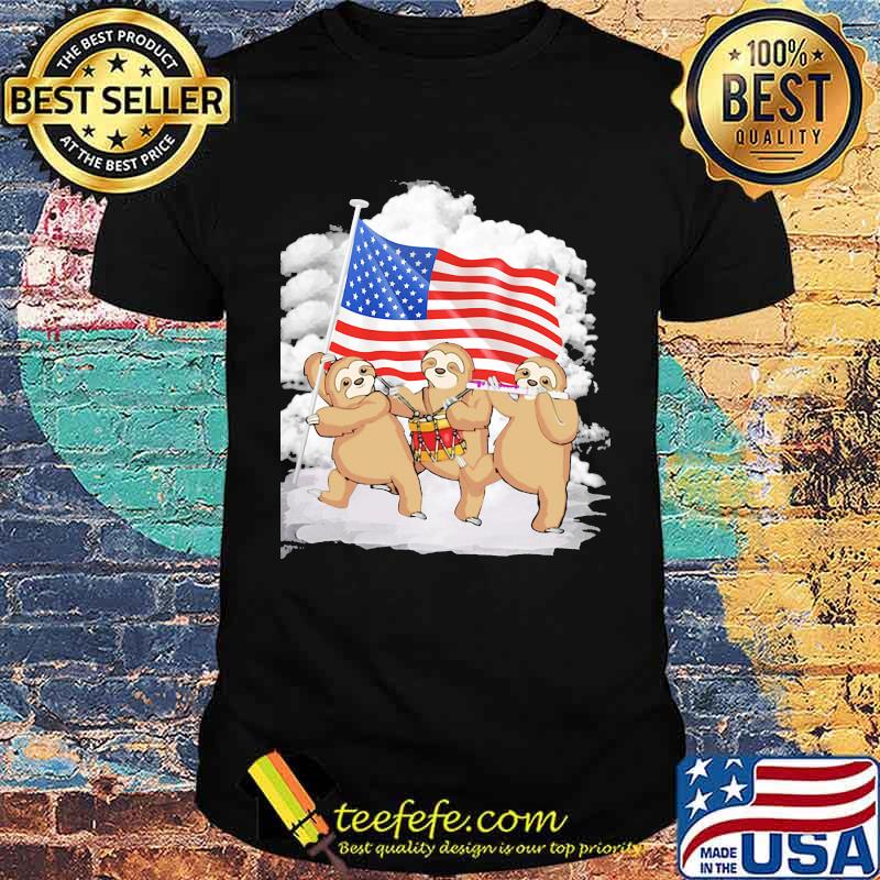 Sloth Love America Three Times Shirt