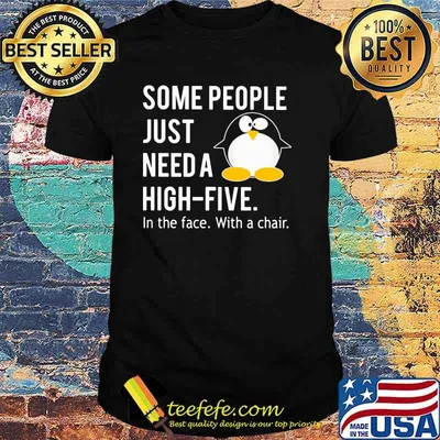Some People Just Need A High Five In The Face With A Chair Penguin Shirt