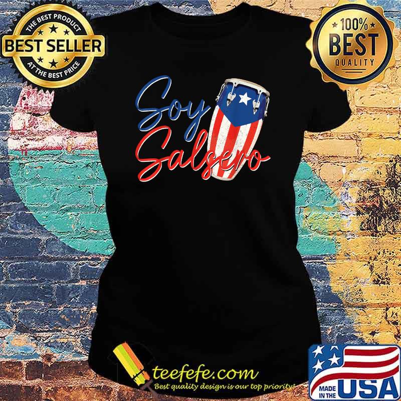 Soy Salsero Puerto Rico Puerto Rican Flag T-Shirt Ladies tee Soy Salsero Puerto Rico Puerto Rican Flag T-Shirt Ladies tee