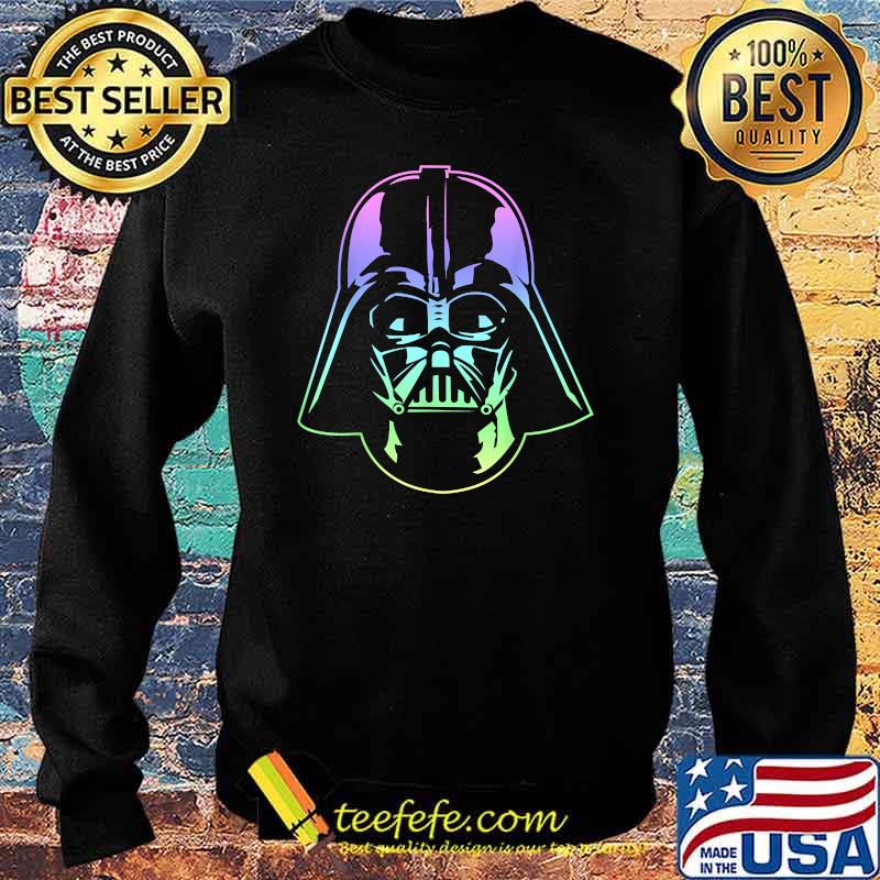 Star Wars Darth Vader Head Neon Gradient T-Shirt Sweater Star Wars Darth Vader Head Neon Gradient T-Shirt Sweater
