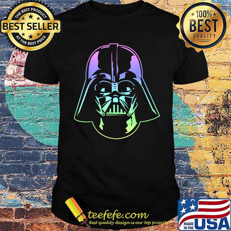 Star Wars Darth Vader Head Neon Gradient T-Shirt