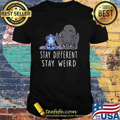 Stay Different Stay Weird Stitch And Dragon Shirt