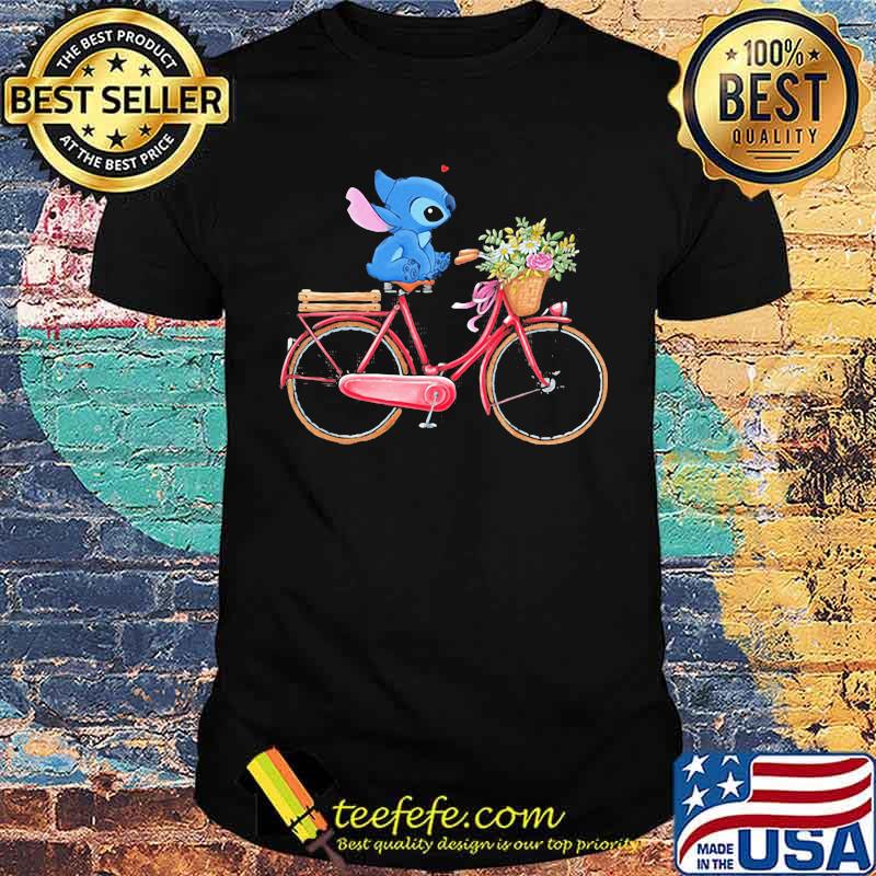 Stitch bike flower shirt