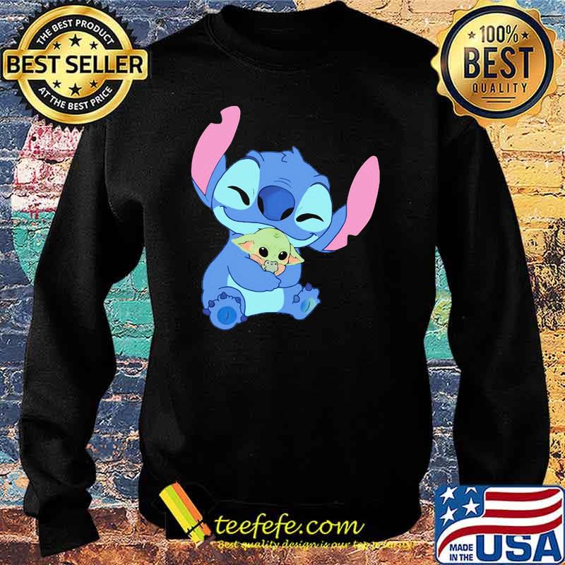 Stitch hug baby yoda s Sweater Stitch hug baby yoda s Sweater