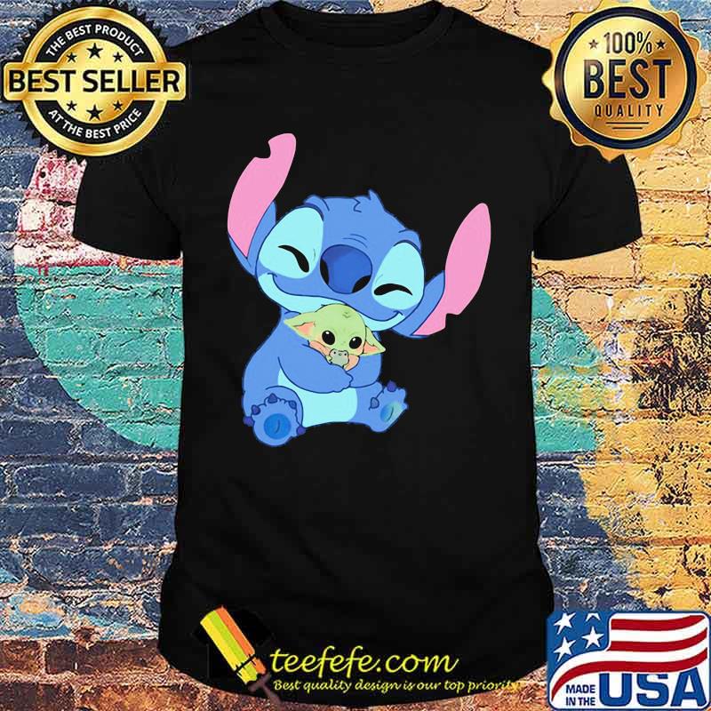 Stitch hug baby yoda shirt Stitch hug baby yoda shirt