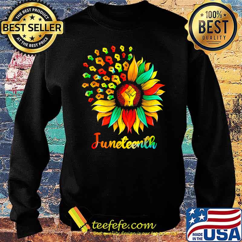 Sunflower Fist Juneteenth Black History African American T-Shirt Sweater Sunflower Fist Juneteenth Black History African American T-Shirt Sweater