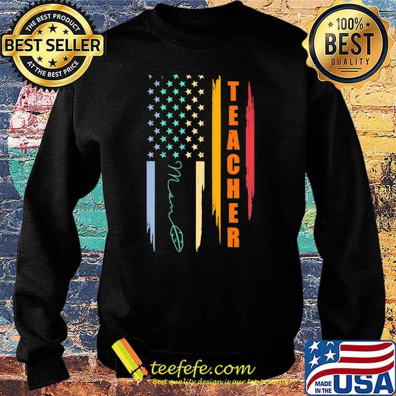 Teacher Mom American Flag Shirt Sweater Teacher Mom American Flag Shirt Sweater