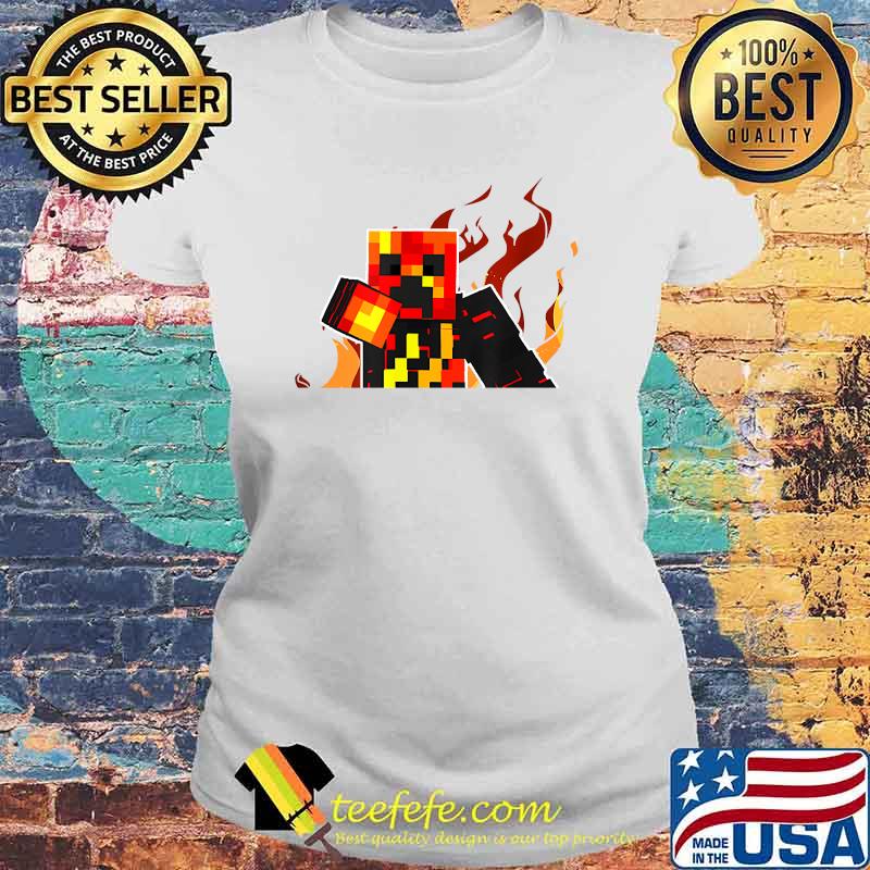 The Gaming Firer Behind With Fire Gamer Style T-Shirt Laides tee The Gaming Firer Behind With Fire Gamer Style T-Shirt Laides tee