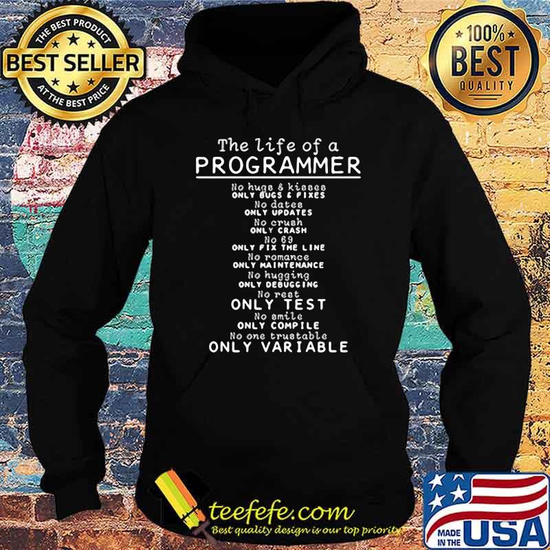 The life of a Programmer Only Test Only Variable Shirt Hoodie The life of a Programmer Only Test Only Variable Shirt Hoodie