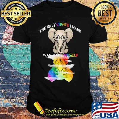 The Only Choise I Made Was To Be Myself Elephant LGBT Shirt