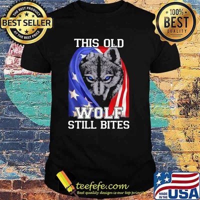 This Old Wolf Still Bites American Flag Shirt