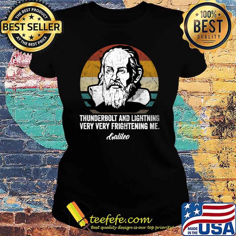 Thunderbolt lightning Galileo philosopher physics astronomy vintage T-Shirt Ladies tee Thunderbolt lightning Galileo philosopher physics astronomy vintage T-Shirt Ladies tee
