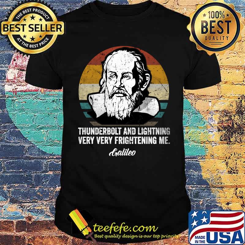 Thunderbolt lightning Galileo philosopher physics astronomy vintage T-Shirt Thunderbolt lightning Galileo philosopher physics astronomy vintage T-Shirt