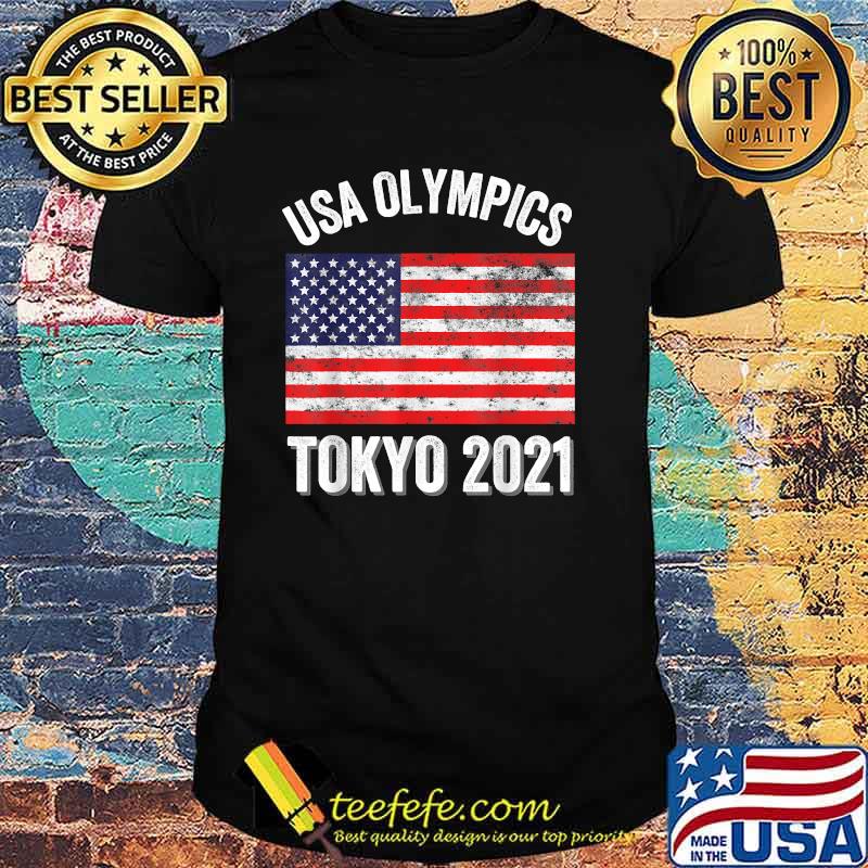 USA Olympics Tokyo 2021 Team American Flag T-Shirt