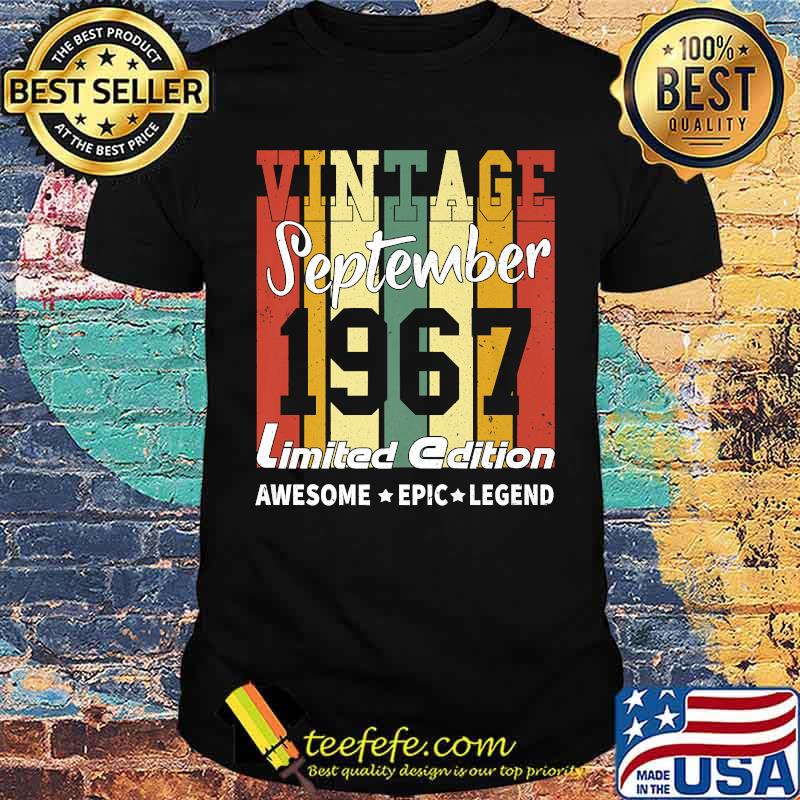 Vintage September 1967 Limited Edition Birthday Decoration T-Shirt