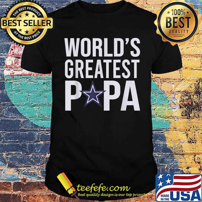 Worlds Greatest Papa Dallas Fan Cow Fathers Day T-Shirt