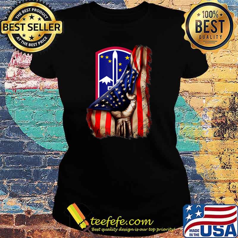 172nd Infantry Brigade American Flag T-Shirt Ladies tee 172nd Infantry Brigade American Flag T-Shirt Ladies tee
