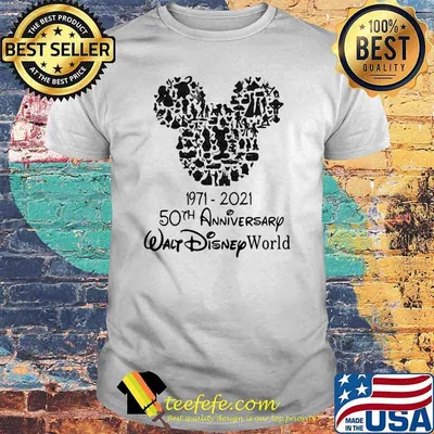 1971 2021 50th anniversary walt disney world black shirt